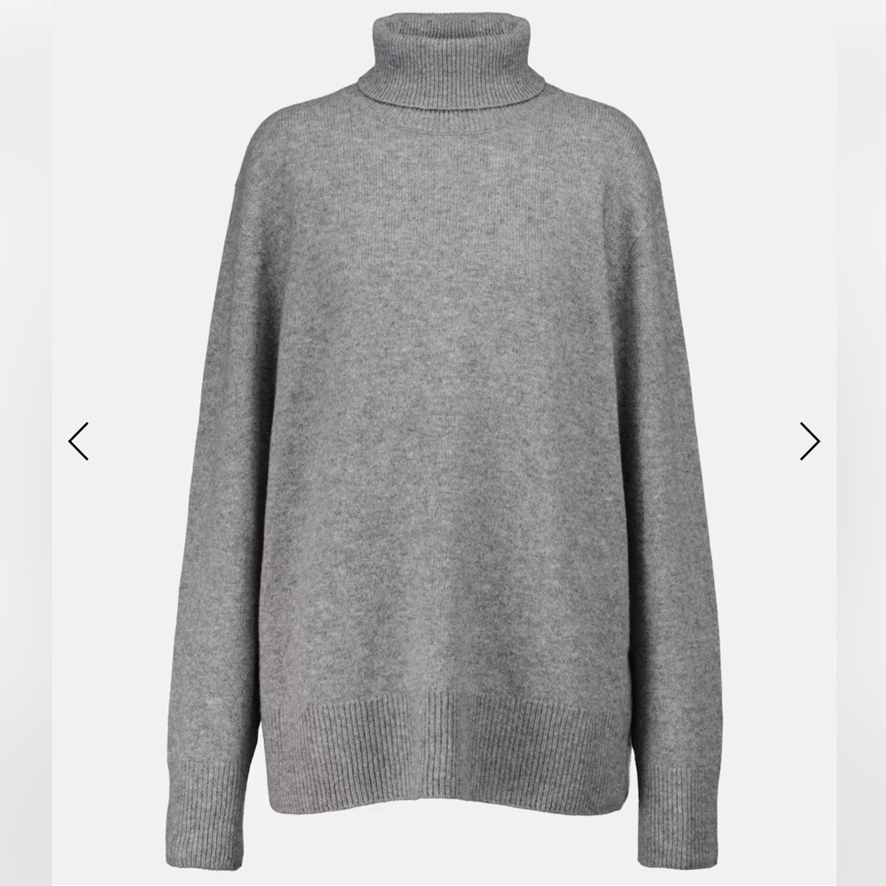 The ROW Cashmere LUXURIOUS THICK GREY MELANGE TURTLENECK XL - Picture 12 of 15